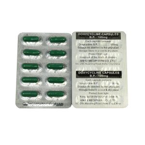 Pharmaceutical Doxycycline 100mg x 10 Capsules